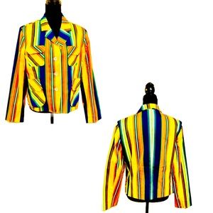 Vintage Harve Benard Striped Jacket 80’s, 90’s Multicolor